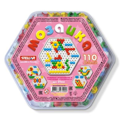 STELLAR Мозаика (диаметр 13мм/110 деталей), шестигранная коробка 01034
