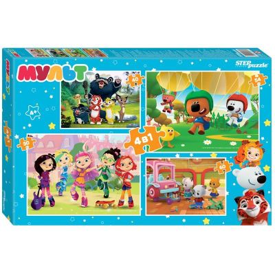 Пазлы 4в1 «Мульт» (0+ Медиа) 92317 УТМ01361690