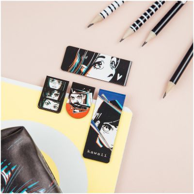 Закладки магнитные для книг, 4шт., MESHU «Kawaii» MS_46737