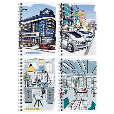 Записная книжка А6 120л. на гребне BG «Новый офис»