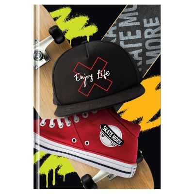 Ежедневник недатированный А5, 160л., 7БЦ, BG «Mad skate», глянцевая ламинация
