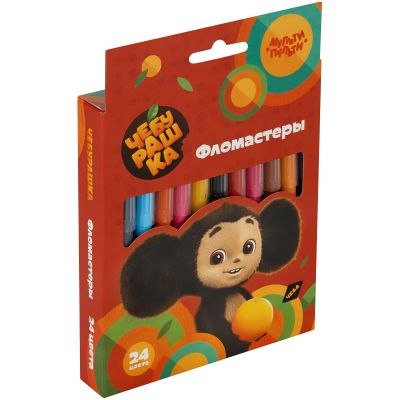 Фломастеры Мульти-Пульти «Чебурашка», 24цв., смываемые, картон, европодвес ФЛЧБ_53016
