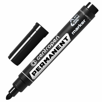 Маркер Centropen 8566 перманентный, 2.5 мм, черный 1266603