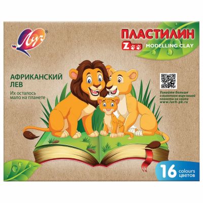 Пластилин 16 цветов 240 г ZOO 4902498 (Россия) S