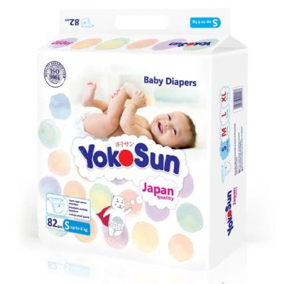 YOKOSUN Подгузники детские S ( до 6 кг), 82 шт.