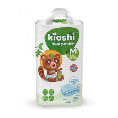 KIOSHI Подгузники M (6-11 кг) 54 шт 1/4