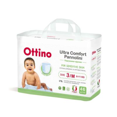 OTTINO Подгузники-трусики M (6-11)кг 46шт 1/4