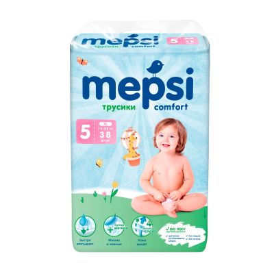 MEPSI Подгузники трусики XL 12-22кг (38 шт) 1/4