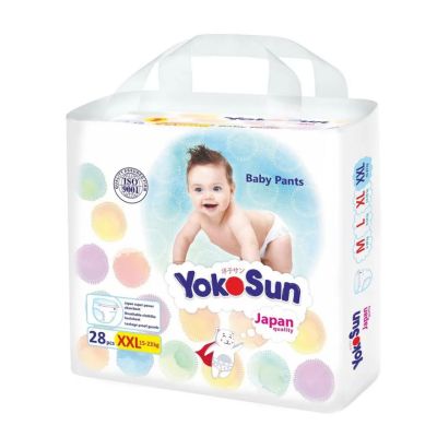 YOKOSUN Подгузники-трусики детские ХХL (15-23кг.), 28 шт.