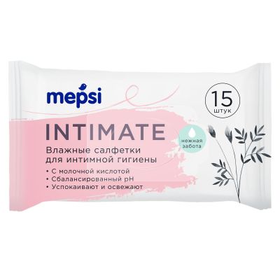 MEPSI Салфетки влажные для интимной гигиены (15шт) 1/70
