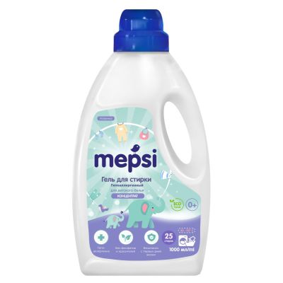 MEPSI Гель д/стирки детского белья 1л. 1/6