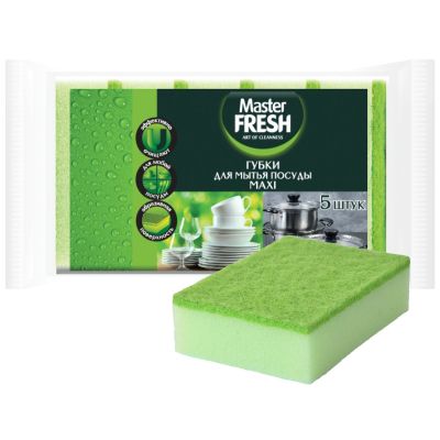 Master FRESH губки профильные МАКСИ, 5шт С0007373 1/36