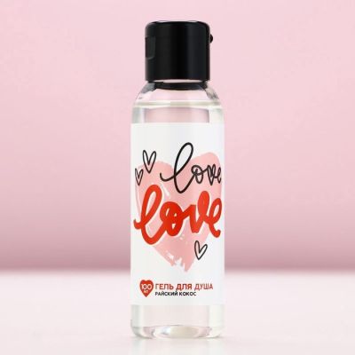 Гель для душа «Love», 100 мл, кокос 9887425
