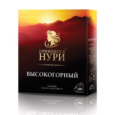 Чай Принцесса Нури «Высокогорный», черный, 100 пакетиков по 2г