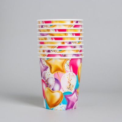 Стакан одноразовый бумажный «Шары», 250 мл 3421656