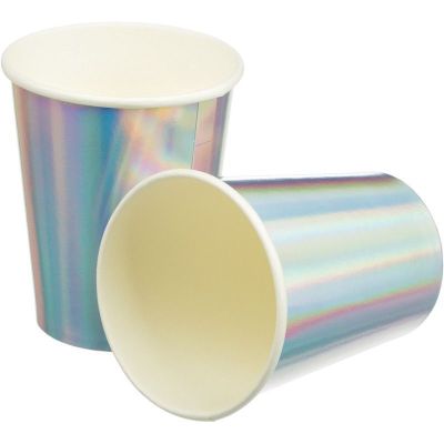 Y Стаканы Радужные фольгированные 220мл 6шт