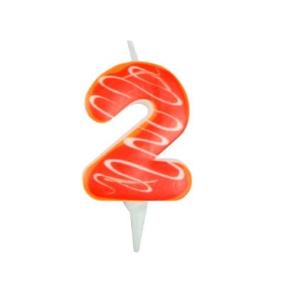 MС Свеча Цифра 2 Пончик 6см