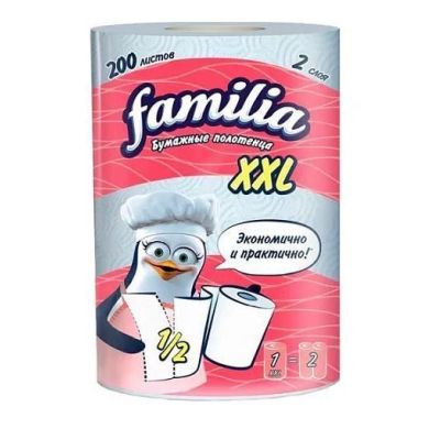 FAMILIA Полотенце бумажное 2-х сл * 1шт XXL  1/18