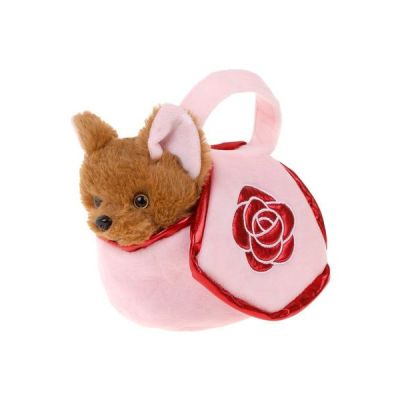 Щенок 17см в сумочке Розочка 682313