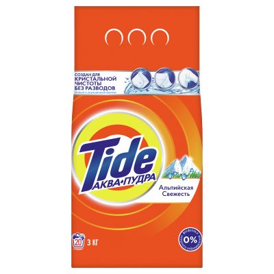 TIDE Автомат Средство моющее синтетическое порошкообразное Альпийская свежесть 3кг