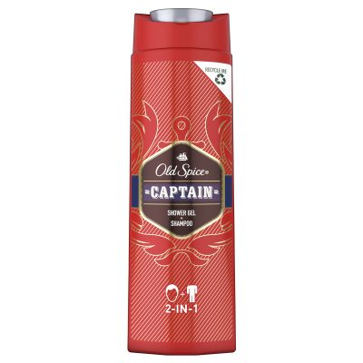 OLD SPICE Гель для душа + шампунь 2в1 Captain 400мл
