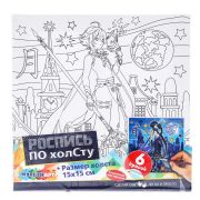 Набор д/дет тв-ва холст для росписи 15х15 одинокий воин МУЛЬТИ АРТ в кор.48шт CANV15X15-GIM1 (48)