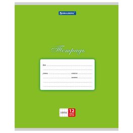 Тетрадь 12л. BRAUBERG КЛАССИКА, клетка, обложка картон, ЗЕЛЕНАЯ, 104722