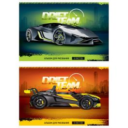 Альбом для рисования 08л., А4, на скрепке ArtSpace «Авто. Drift team», эконом А08ф_26304 (Россия) R