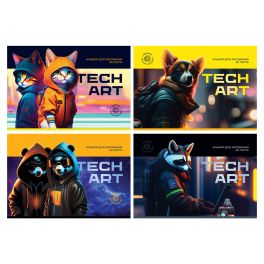 Альбом для рисования 24л., А4, на скрепке BG «TechArt» АР4ск24 12845