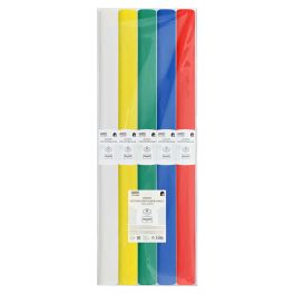 Набор крепированной бумаги ТРИ СОВЫ, 50*250см, 32г/м2, 5шт., ассорти, в рулонах CR_44012 (Россия ) R