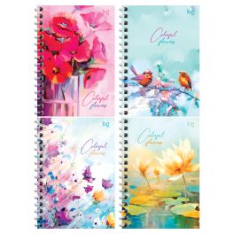 Записная книжка А6 120л. на гребне BG «Цветочный стиль» ЗК6гр120 12790 (Россия)