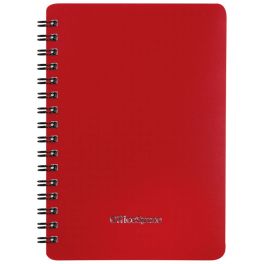 Записная книжка А6 60л., на гребне OfficeSpace «Base», красная пластиковая обложка Зк6к60грП_35423 (