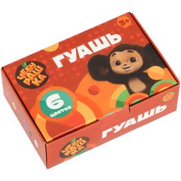 Гуашь Мульти-Пульти «Чебурашка», 06 цветов, 17,5мл, картон