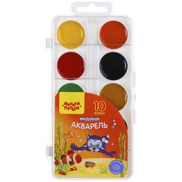 Акварель Мульти-Пульти «Енот в Красном море», медовая, 10 цветов, без кисти, пластик, европодвес АП_10704
