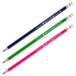 Карандаш ч/г OfficeSpace, HB, трехгранный, заточен., пластиковый, с ластиком, 269151