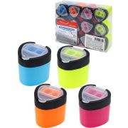 Точилка для карандашей 2 отв (ТК-0330) с контейнером, пластмассовая, ассорти, крат12 (Китай)