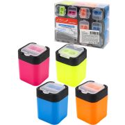 Точилка для карандашей 2 отв (ТК-0340) с контейнером, пластмассовая, ассорти, крат12 (Китай)