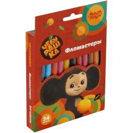 Фломастеры Мульти-Пульти «Чебурашка», 24цв., смываемые, картон, европодвес ФЛЧБ_53016