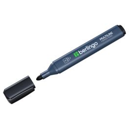 Маркер перманентный Berlingo «Multiline PE320» черный, пулевидный, трехгранный, 3мм BMc_17201