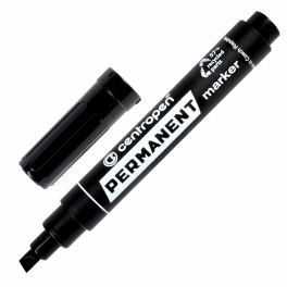 Маркер перманентный скошенный 5.0 мм Centropen 8576, линия 1 - 4.6 мм, цвет чёрный 1902772 (Китай)
