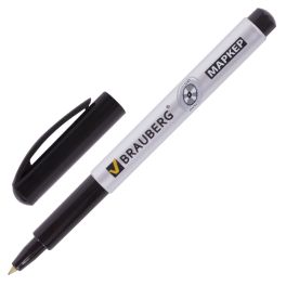Маркер для CD и DVD BRAUBERG, ЧЕРНЫЙ, тонкий наконечник 1мм, 150418
