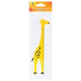 Линейка 15см Мульти-Пульти «Жираф», пластиковая, прозрачная, желтая, европодвес PR_45223 (Россия ) R