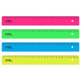 Линейка 25 см «Стамм» 4 цвета, Neon ЛН21 584836 (Россия) S