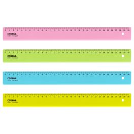 Линейка 30 см «Стамм» NEON Cristal 3034832 ЛН32 (Россия-Стамм)