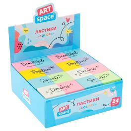 Ластик ArtSpace «Colors», прямоугольный, 44*22*11мм