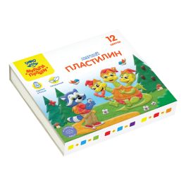Пластилин Мульти-Пульти «Енот в сказке», 12 цветов, 120г, картон МП_41710 (Россия) R