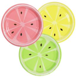 Y Тарелки бумажные ламинированные Фрукты ассорти 18см 6шт 6065461