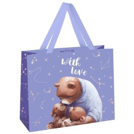 Пакет подарочный 32*26*12см MESHU «With love», отд. фольгой, матовая ламинация MS_45850 (Россия) R