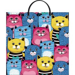Пакет полиэтиленовый с пластиковой ручкой Кошачья компания (36*37 см.) н00117944