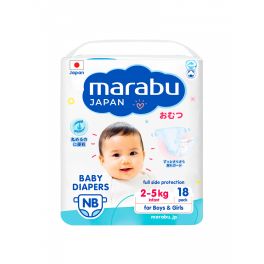 MARABU Подгузники NB (2-5 кг) 18шт 1/8
